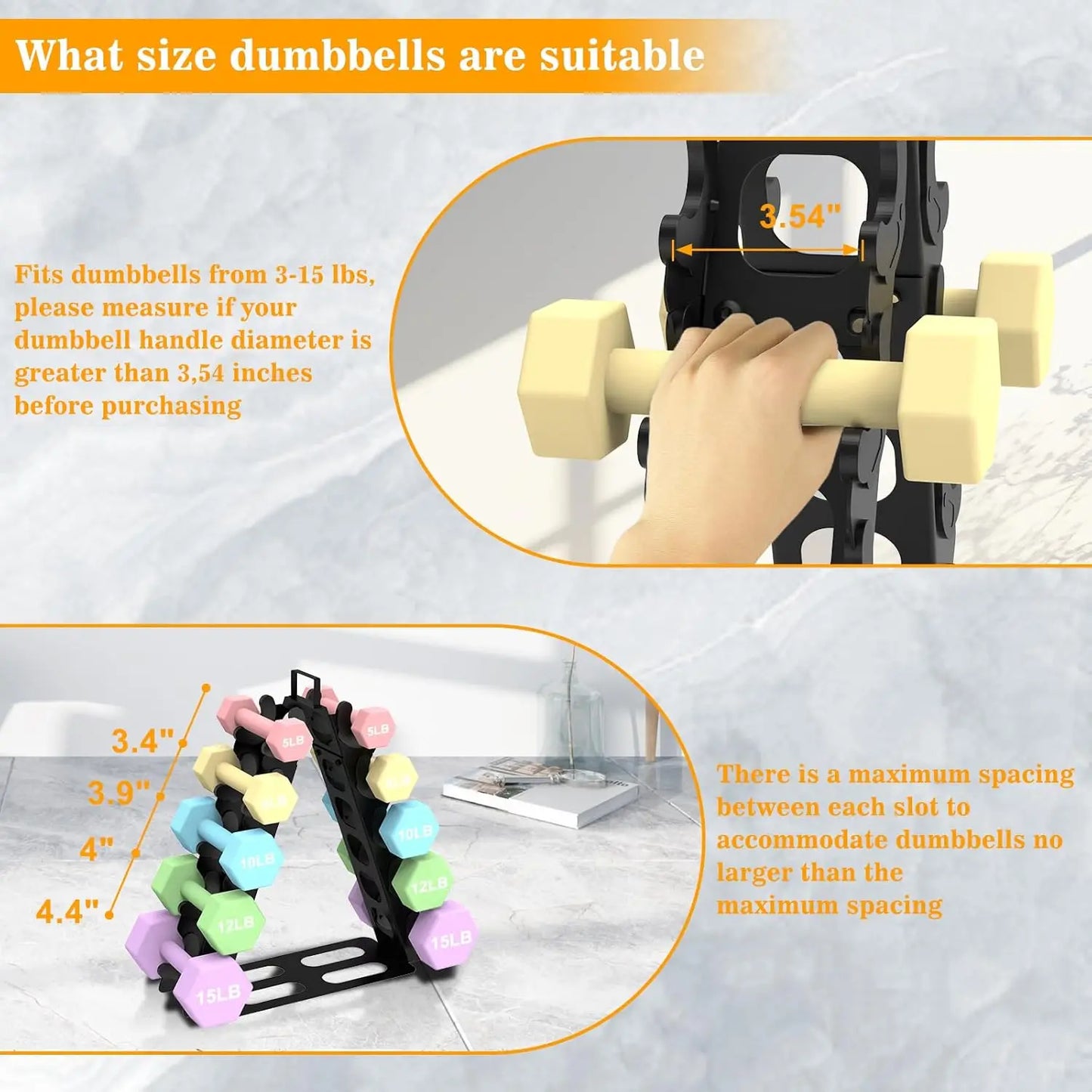 5-Tier A-Frame Dumbbell Rack With Handle For Home Gym