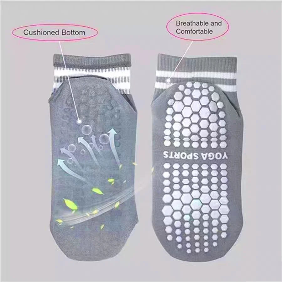 Grip Socks for Women Non Slip Pilates Yoga Stripes