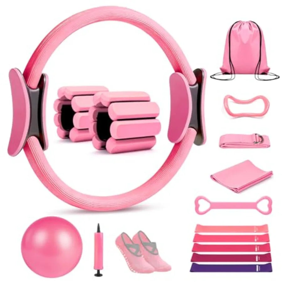 Yao Hui Huang Pilates Ring Set With Ankle Weights Fitness
