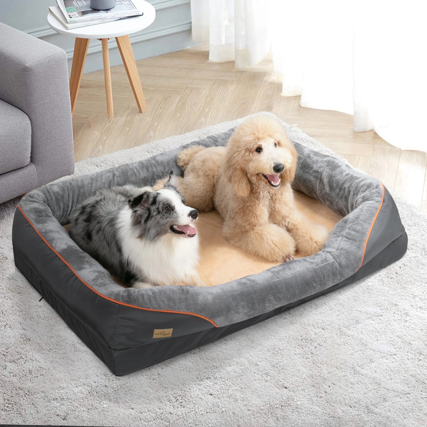 BINGOPAWCN Dog Bed With Removable Washable Cover And Waterproof