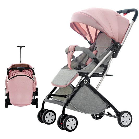 Lightweight Baby Stroller With Five Point Harness And Adjustable Backrest
