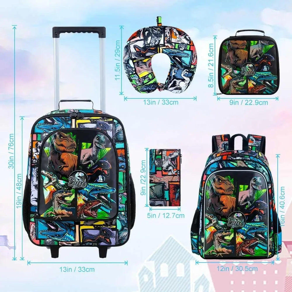 Caster Cute Dinosaur Unicorn Kids Suitcase With Wheels