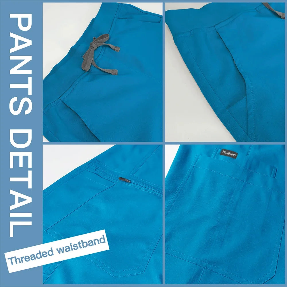 Nurse Scrub Set Women Men Jogger Pants Medical Uniforms