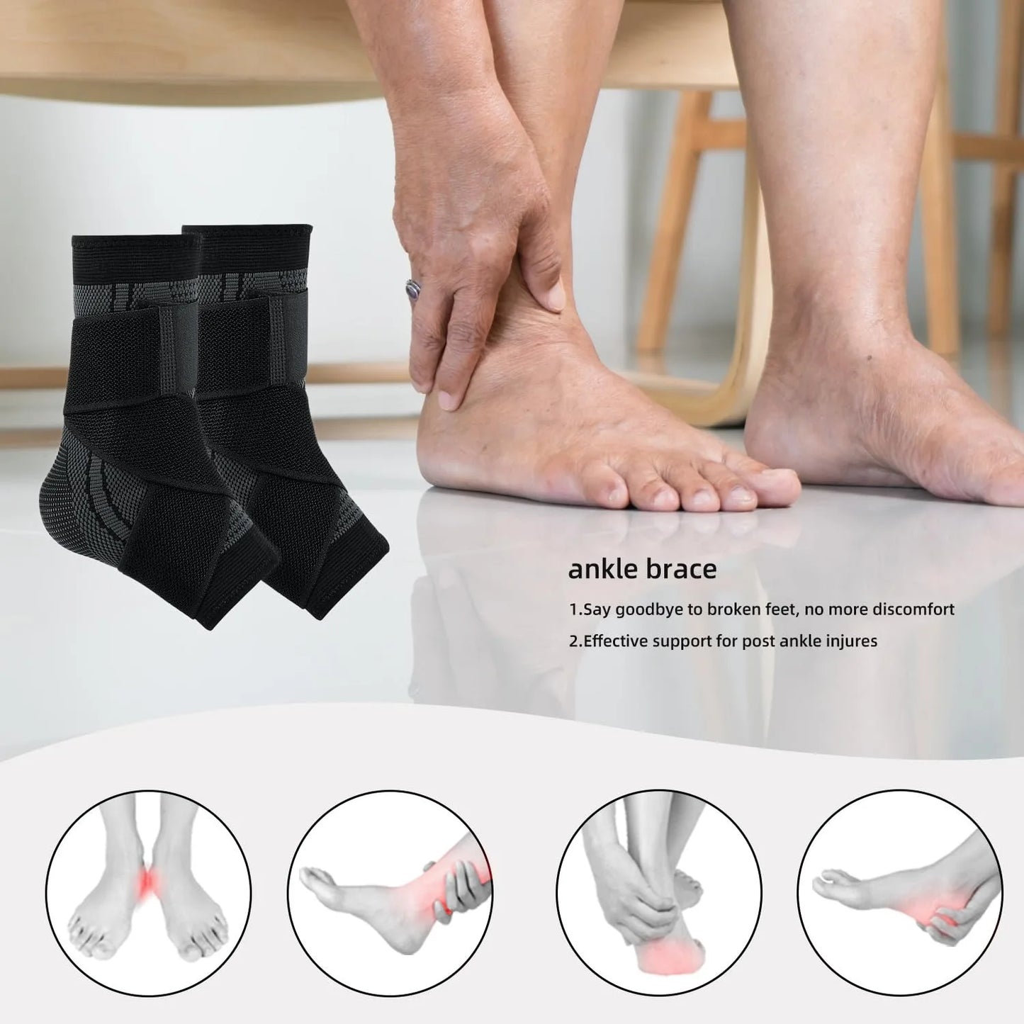 Ankle Support Brace Nylon Elastic Ankle Protector For Sports