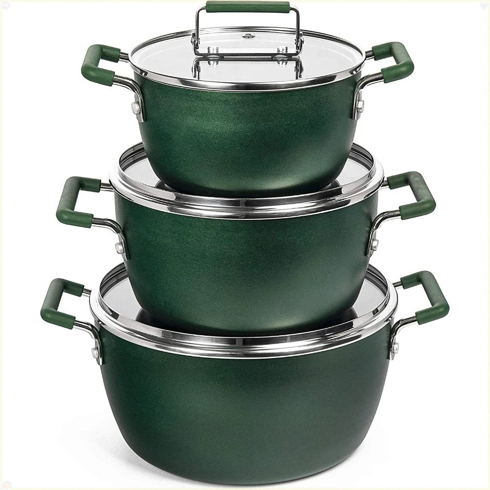 Granite Nonstick Cookware Set Complete Nesting Collection