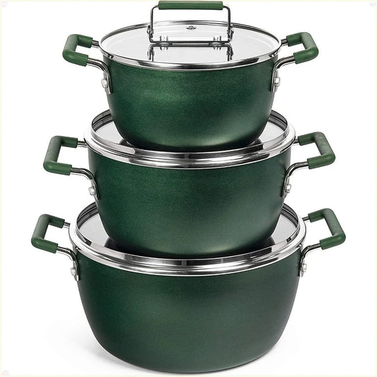 Granite Nonstick Cookware Set Complete Nesting Collection