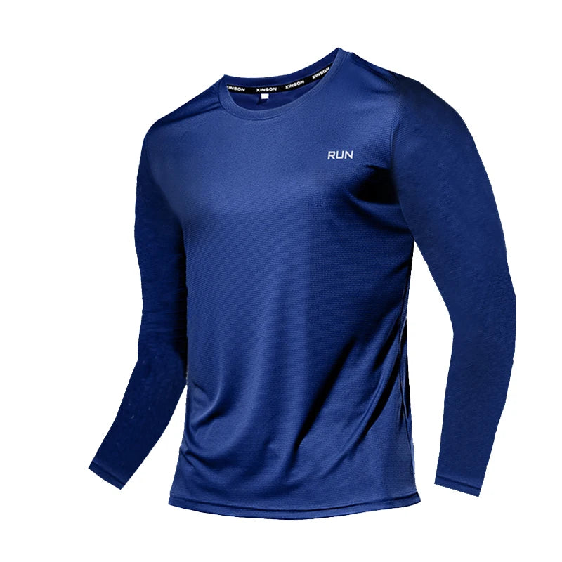 Ice Silk Long Sleeve T-Shirt Men's Quick Dry Sun-Protection