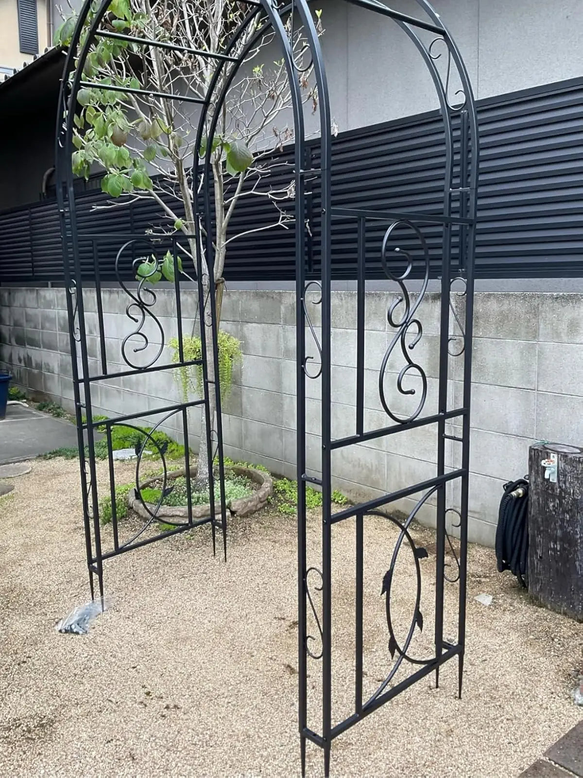 Powder Coated Metal Garden Arbor Trellis For Climbing Plants Heavy Duty