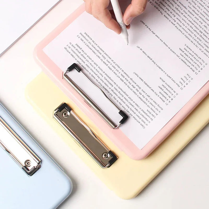 A4 Clipboard Pen Holder Writing Pad Double Clip Document Organizer