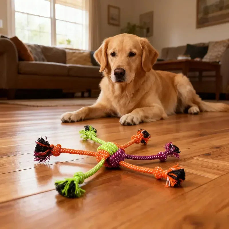 Durable Dog Rope Toy For Chewing And Training Bone Knot