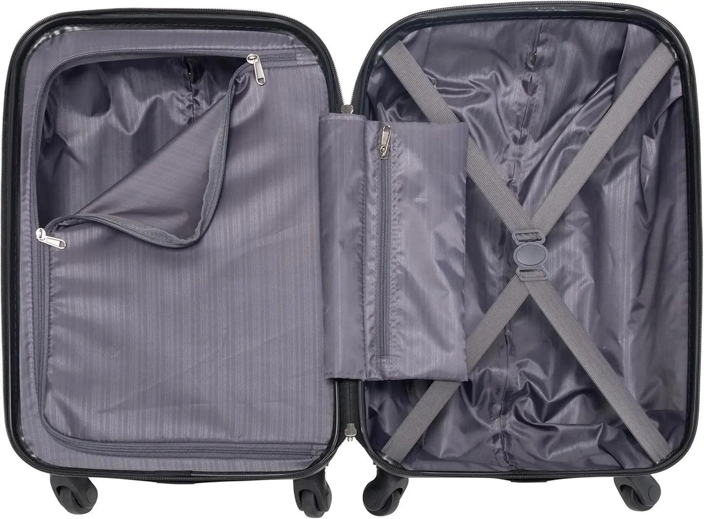 Caster Lightweight Hardshell Spinner Carry-On Luggage ABS PC