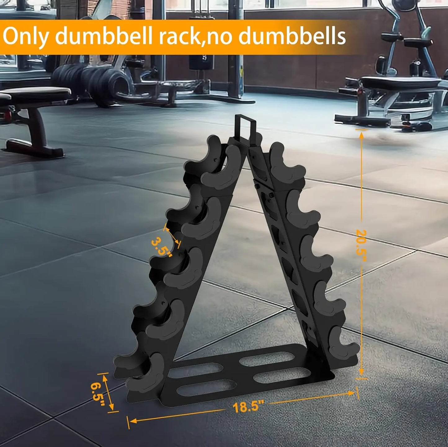 5-Tier A-Frame Dumbbell Rack With Handle For Home Gym