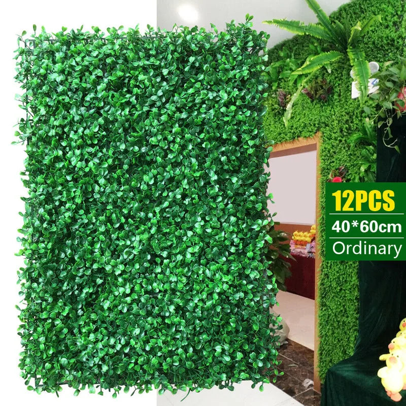 Artificial Hedge Panels 12 Pack For Wall Decor And Garden