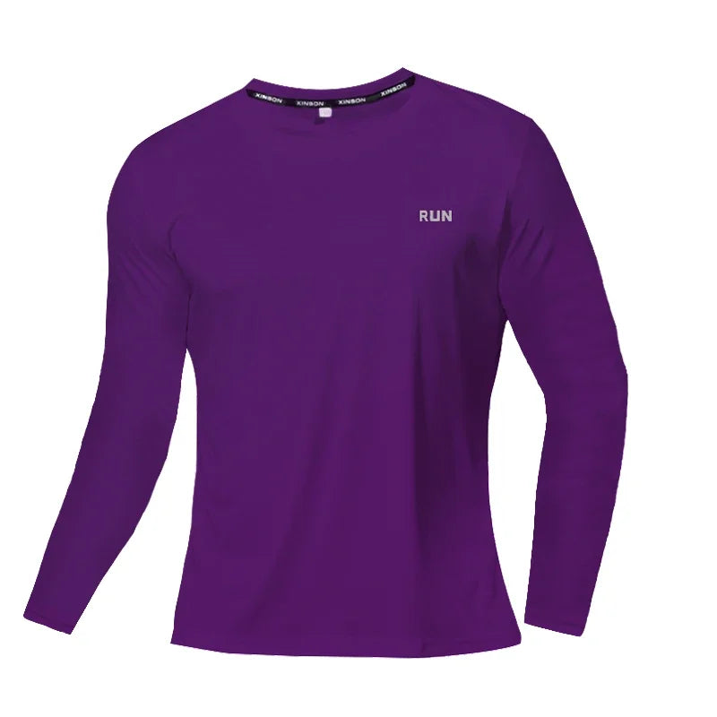 Ice Silk Long Sleeve T-Shirt Men's Quick Dry Sun-Protection