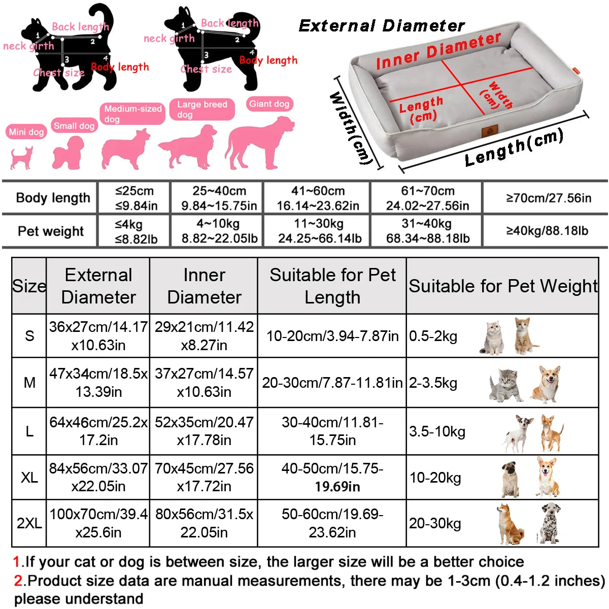 Four Season Square Dog Bed Waterproof Sofa Pet House