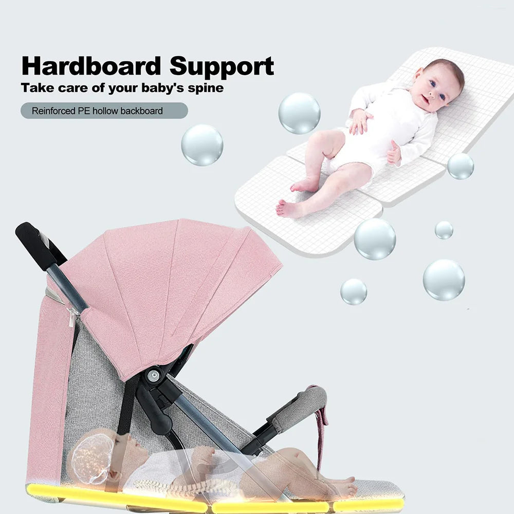 Lightweight Baby Stroller With Five Point Harness And Adjustable Backrest