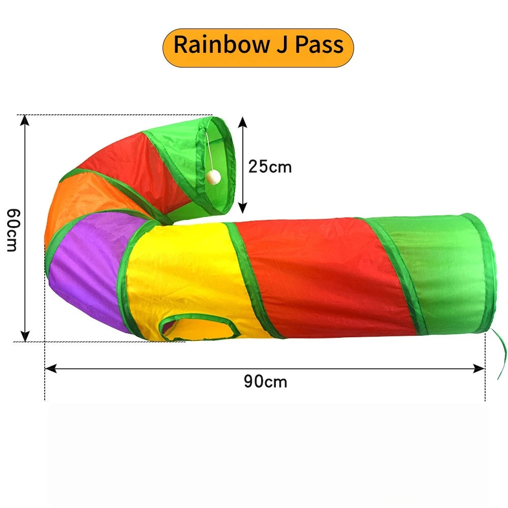 Foldable Cat Tunnel Play Tunnel Breathable Indoor Cat Toy