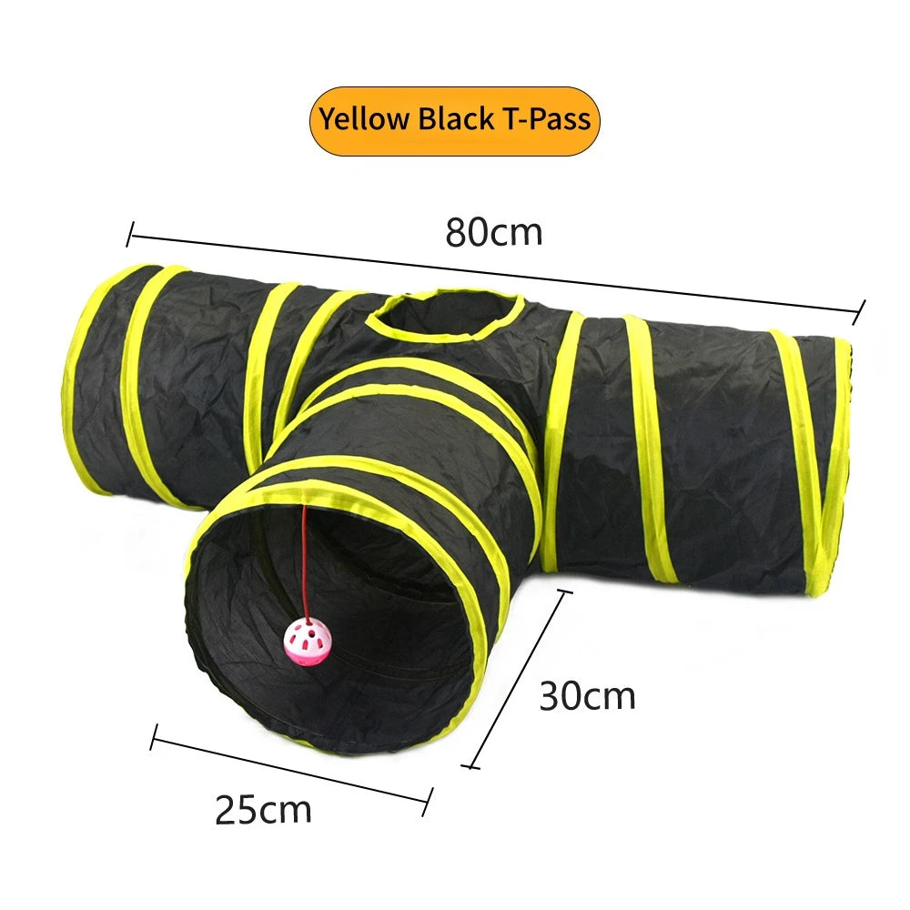 Foldable Cat Tunnel Play Tunnel Breathable Indoor Cat Toy