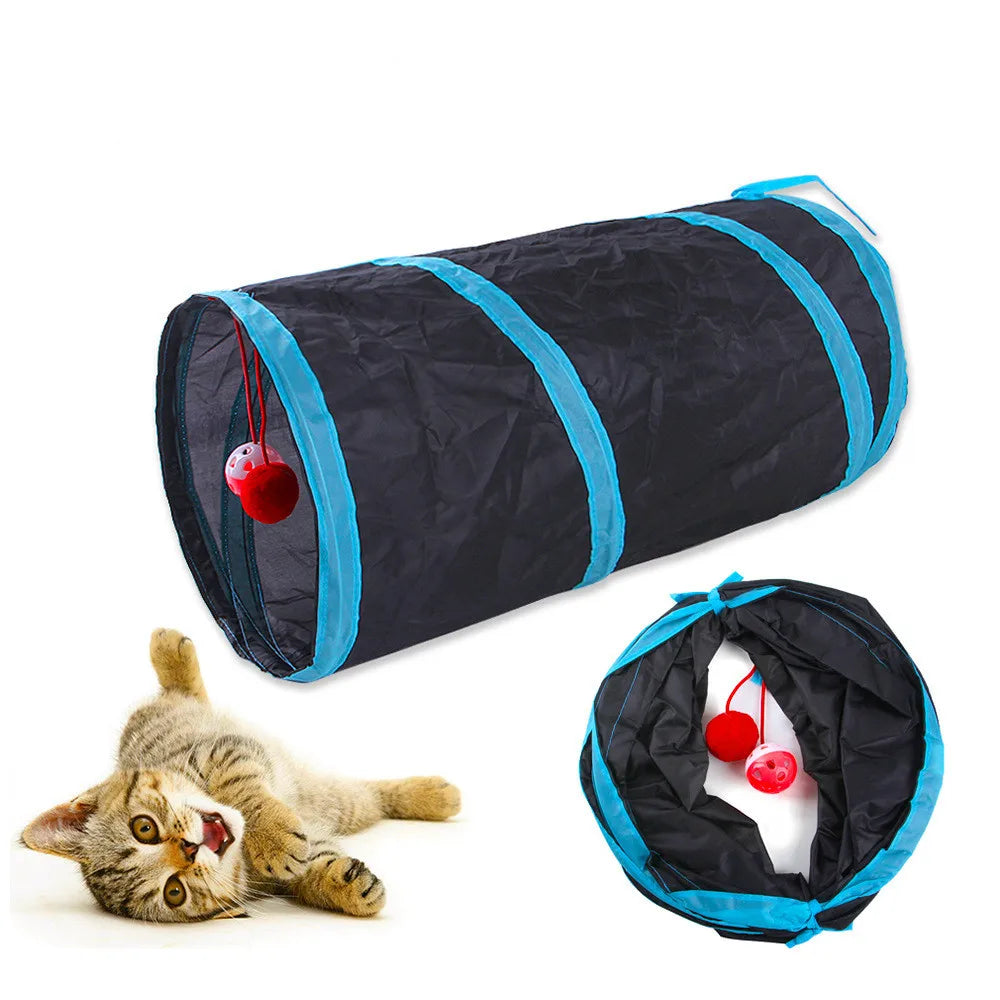 Foldable Cat Tunnel Play Tunnel Breathable Indoor Cat Toy
