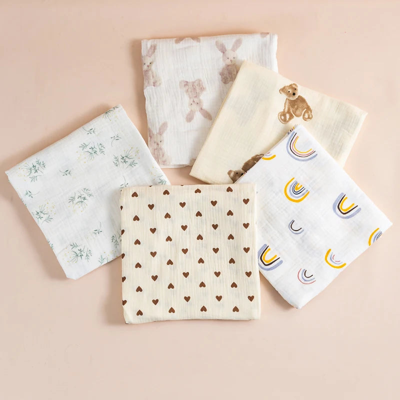 OIMG Baby Muslin Swaddle Blanket Cotton Receiving Blanket