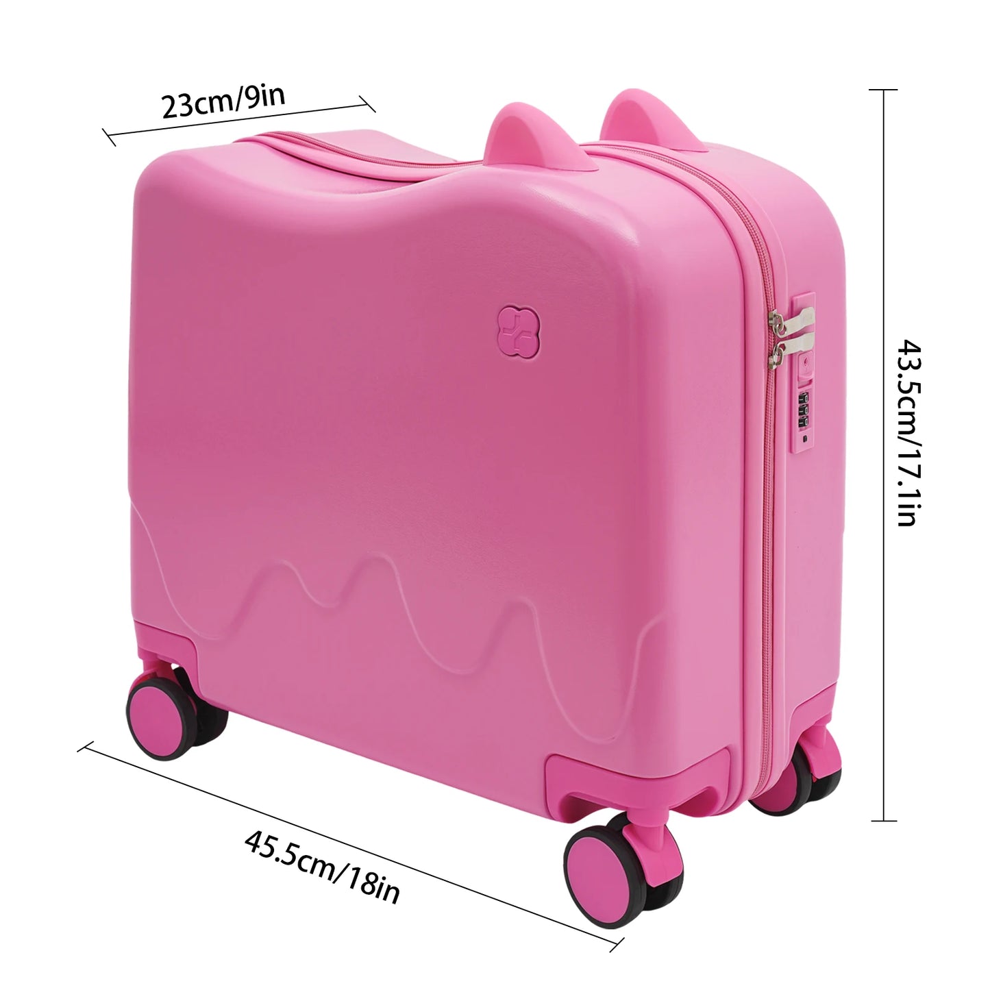 Kids Sit And Ride Luggage Case For Travel Durable ABS