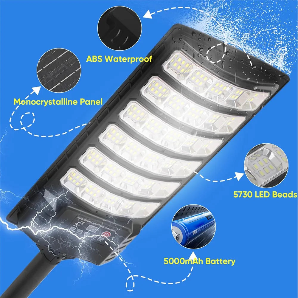 Solar Street Light Dusk to Dawn With Remote Control