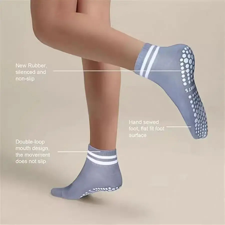Grip Socks for Women Non Slip Pilates Yoga Stripes