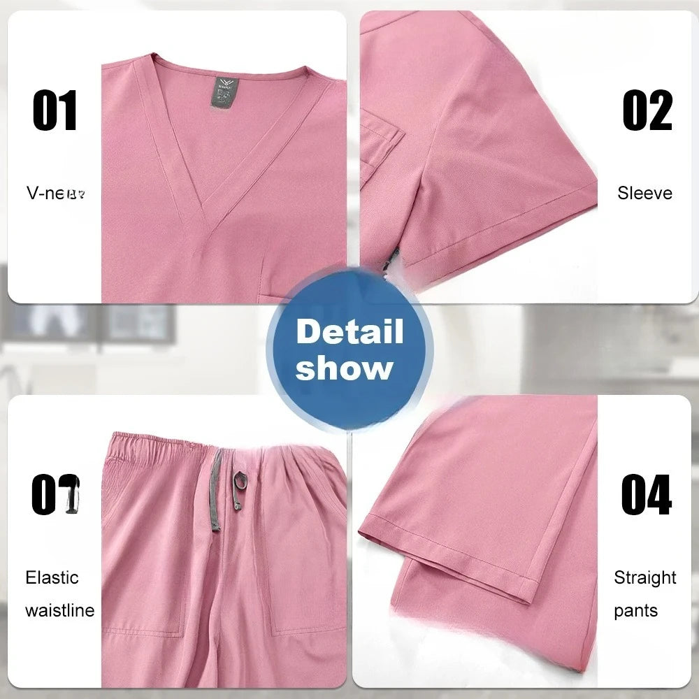 Medical Scrubs Set for Women Unisex Nurse Uniforms