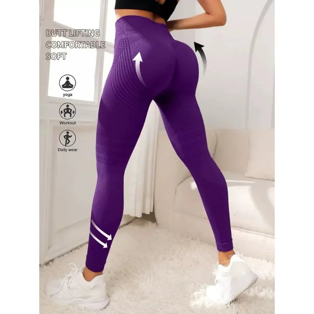 Slimove 3D Cellulite Leggings High Waisted Butt Lifting Gym