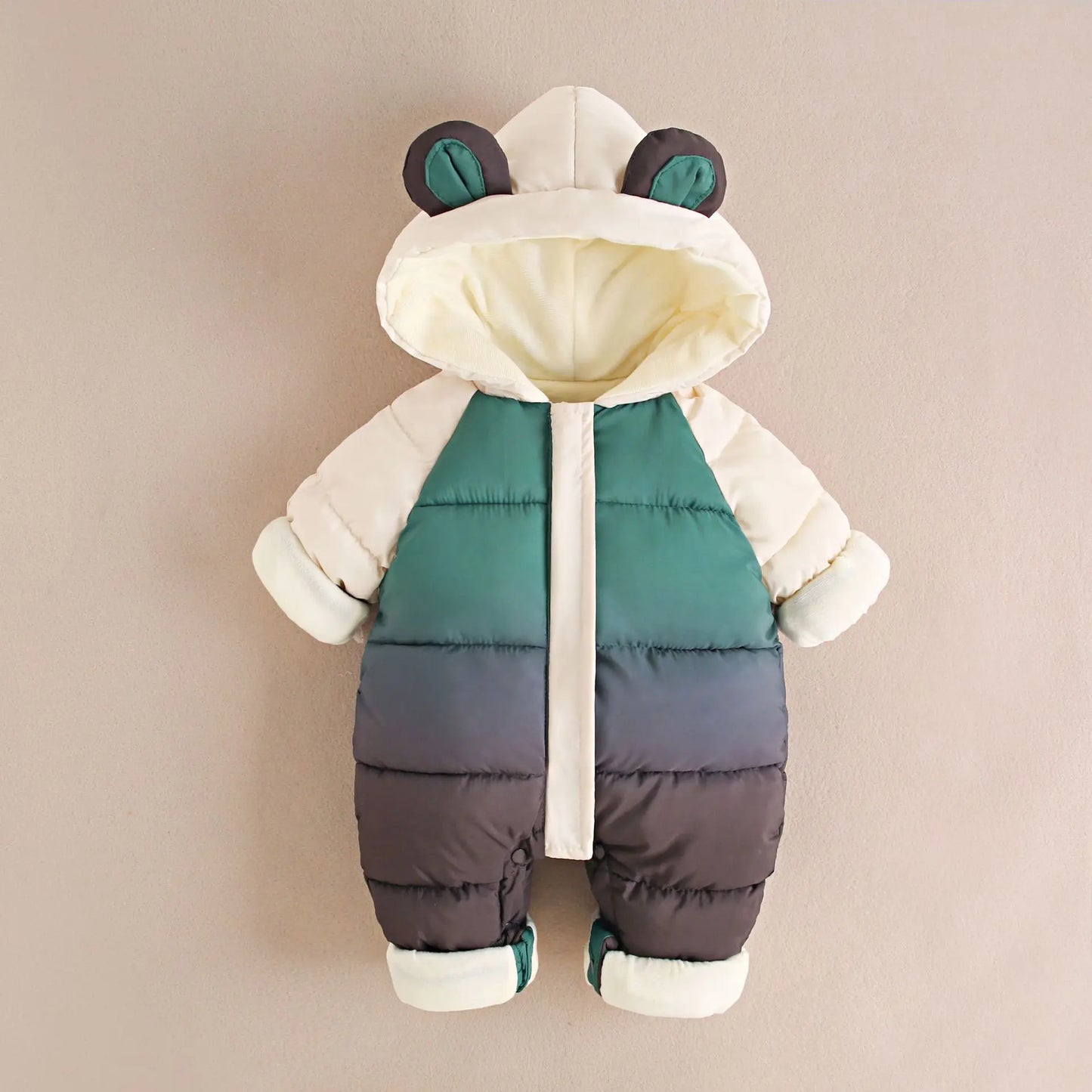 Newborn Hooded Winter Cotton Polyester Romper Unisex Baby Jumpsuit