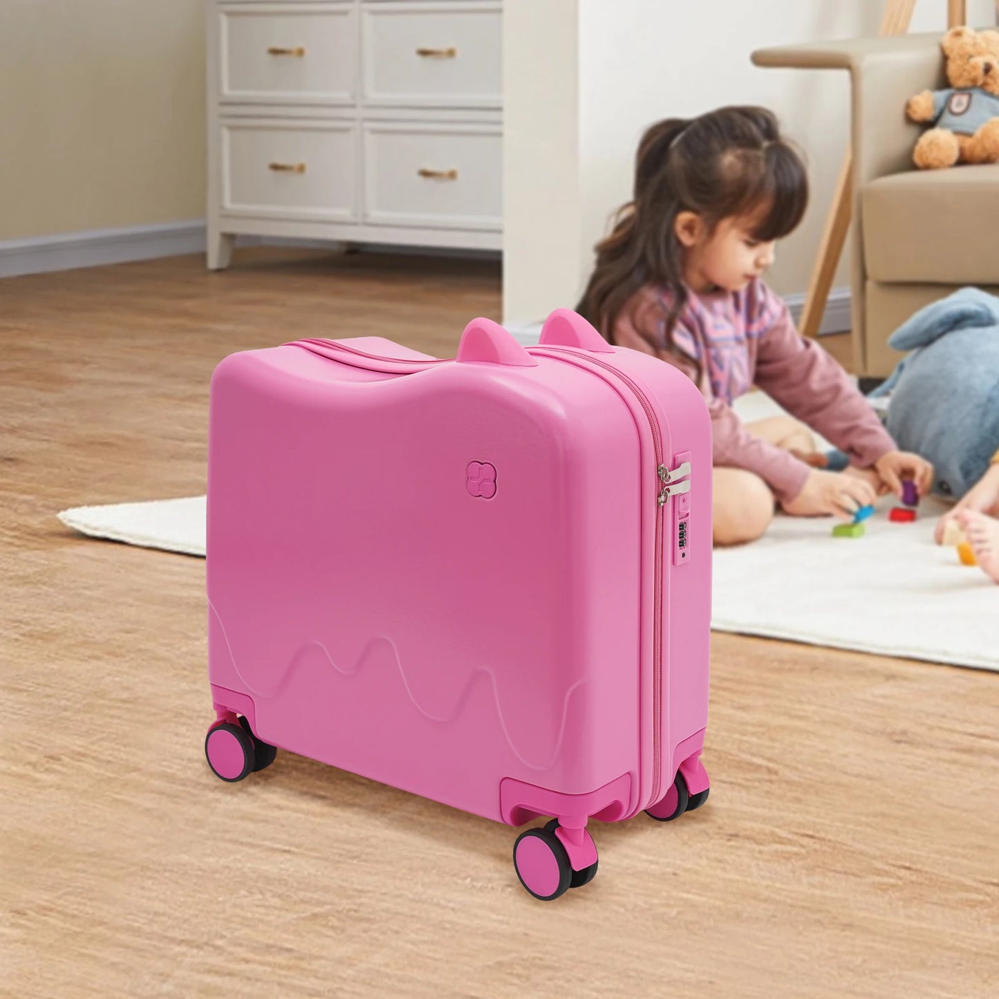 Kids Sit And Ride Luggage Case For Travel Durable ABS