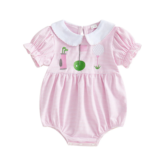 Floral Print Toddler Romper With Bow Detail And Ruffle Sleeves
