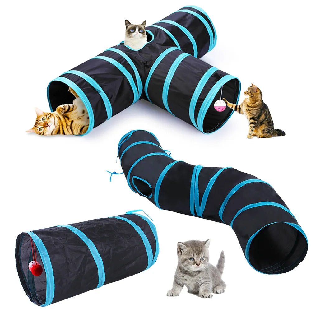 Foldable Cat Tunnel Play Tunnel Breathable Indoor Cat Toy
