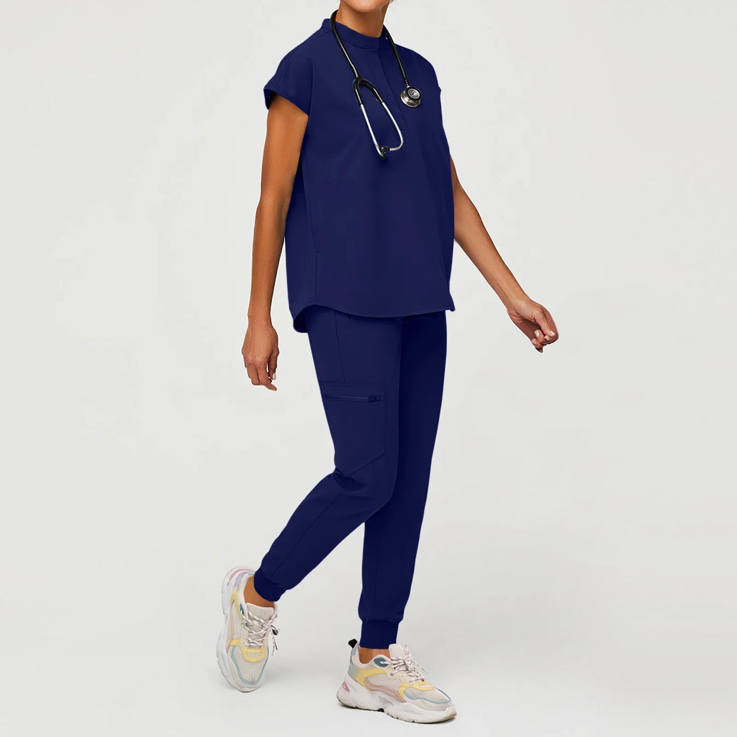 Medical Scrubs Set for Men Breathable Top and Pants
