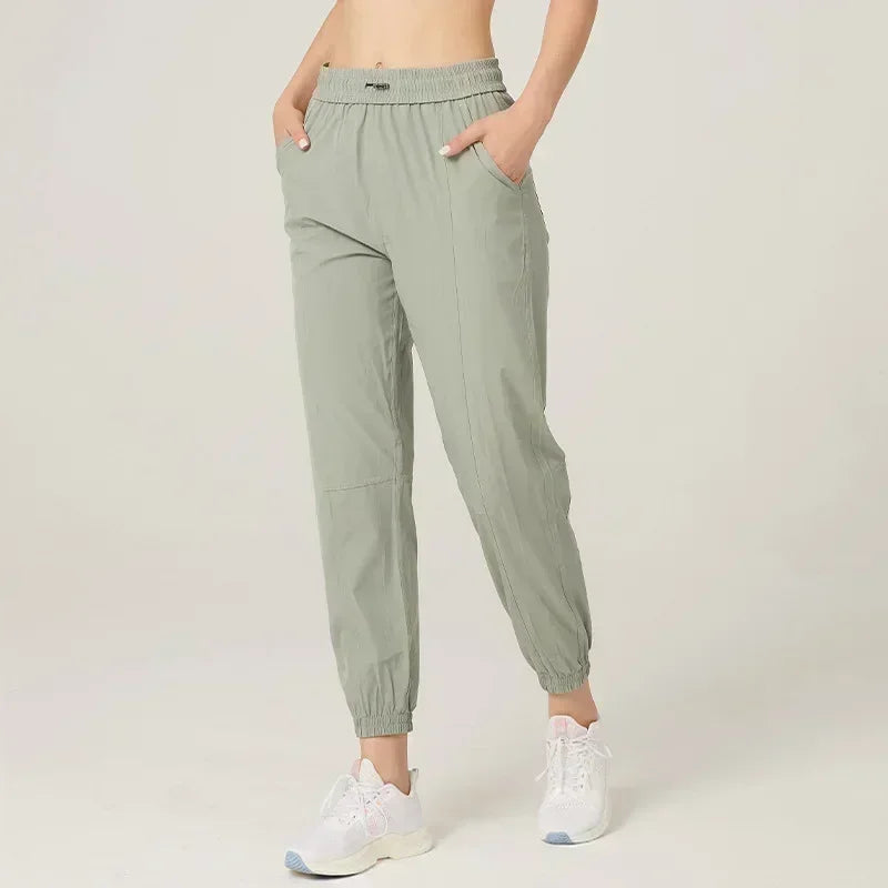 Macroupta Womens Quick Dry Drawstring Joggers With Side Pockets