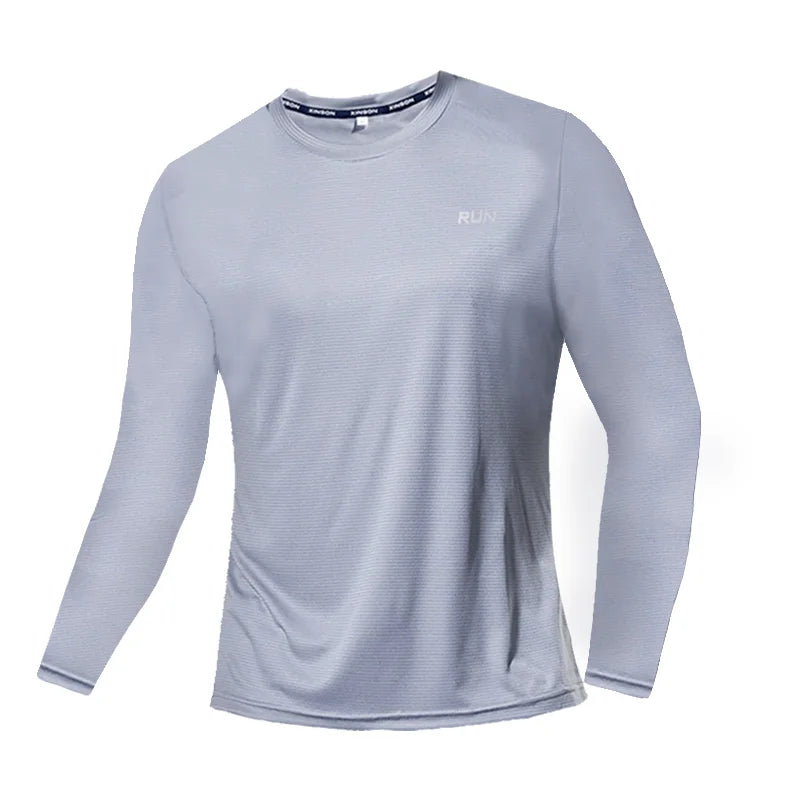 Ice Silk Long Sleeve T-Shirt Men's Quick Dry Sun-Protection
