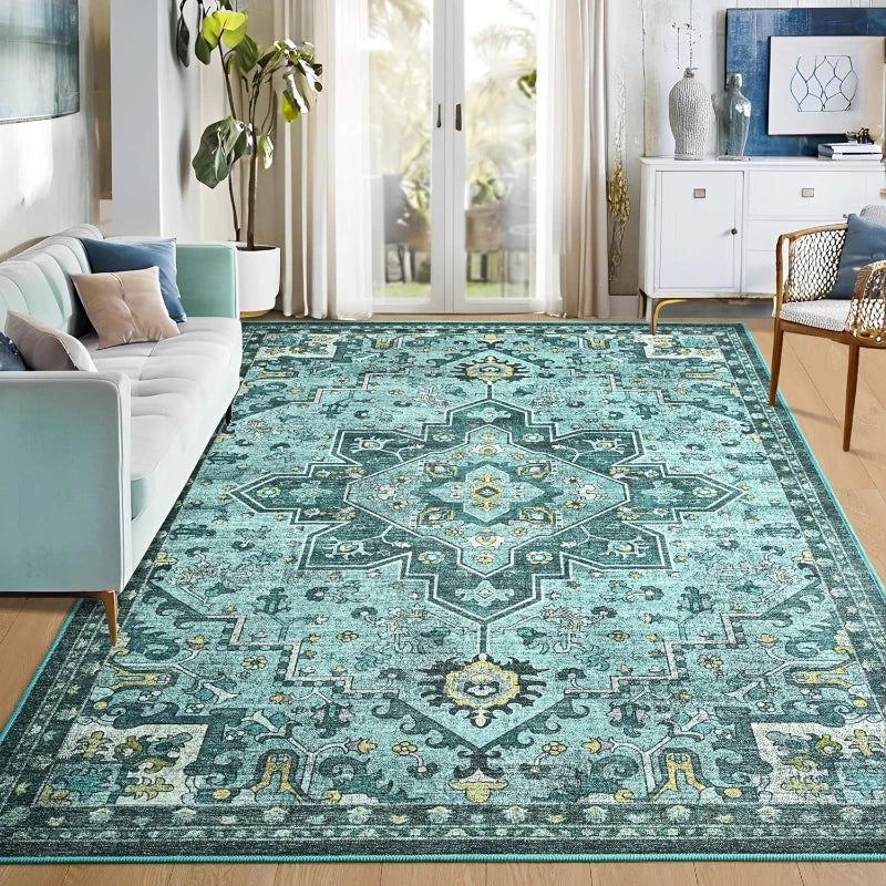 Living Room Carpet Machine Washable Soft Non-slip Floor Mat Bohemian Style Printed Pattern Rug Large Area Home Decor Mats Ковер