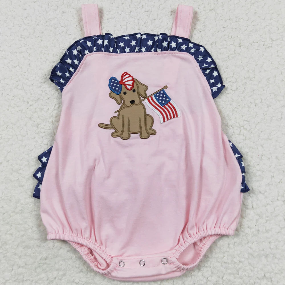 Baby Girls Rompers 4th of July Bodysuits for Toddlers