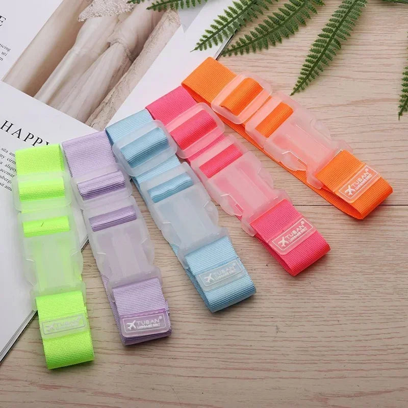 Adjustable Nylon Luggage Straps With Buckle Locks For Travel