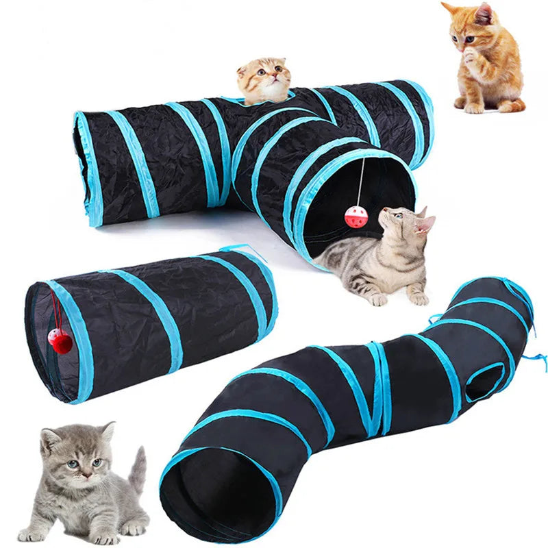 Foldable Cat Tunnel Play Tunnel Breathable Indoor Cat Toy