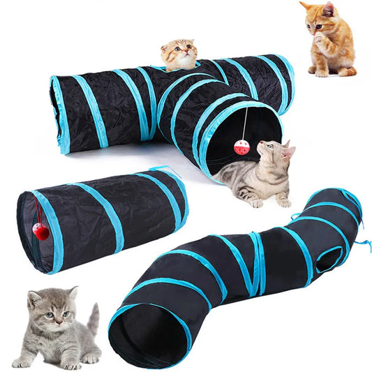 Foldable Cat Tunnel Play Tunnel Breathable Indoor Cat Toy