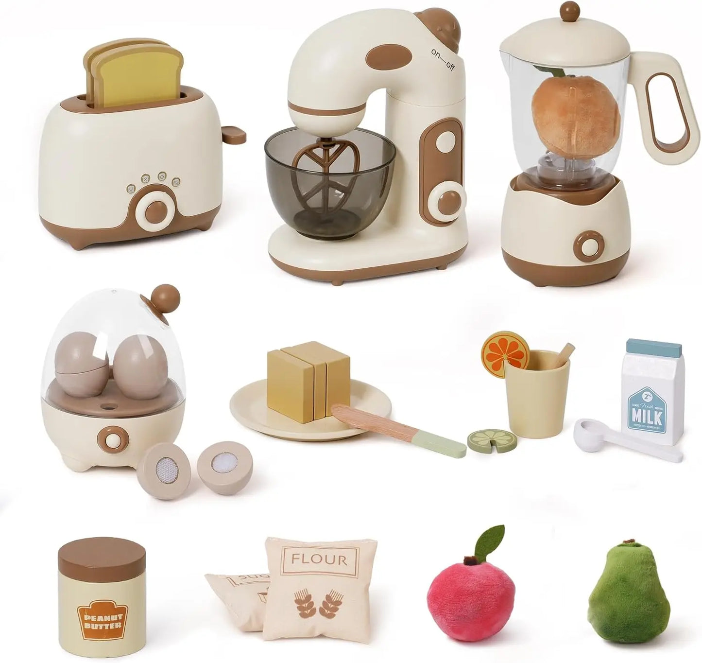 Rolife Robud Wooden Toy Kitchen Set With Toaster Mixer Blender