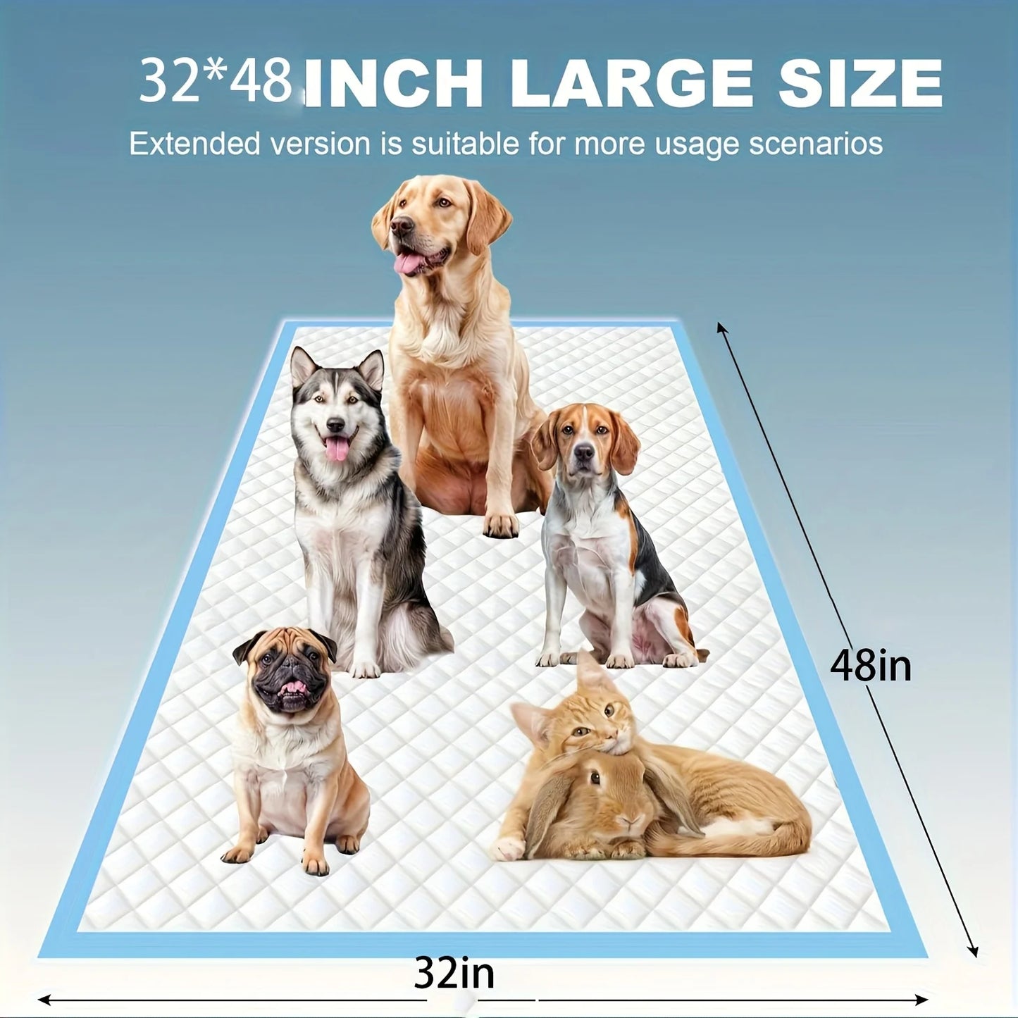GIMARS Thickened 8-Layer Super Absorbent Dog Pee Pads, Leak-Proof