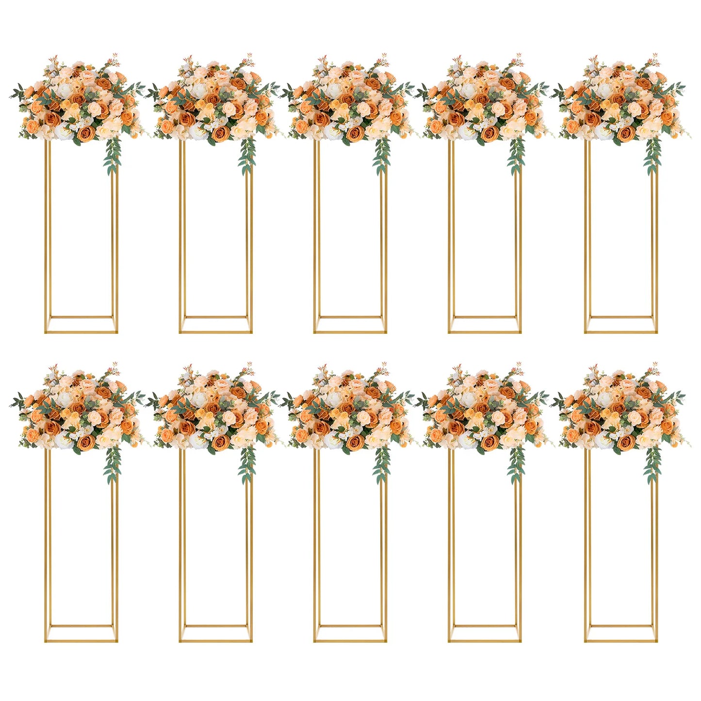 Iron Flower Stand Set 10 Piece Wedding Column Stands For Events