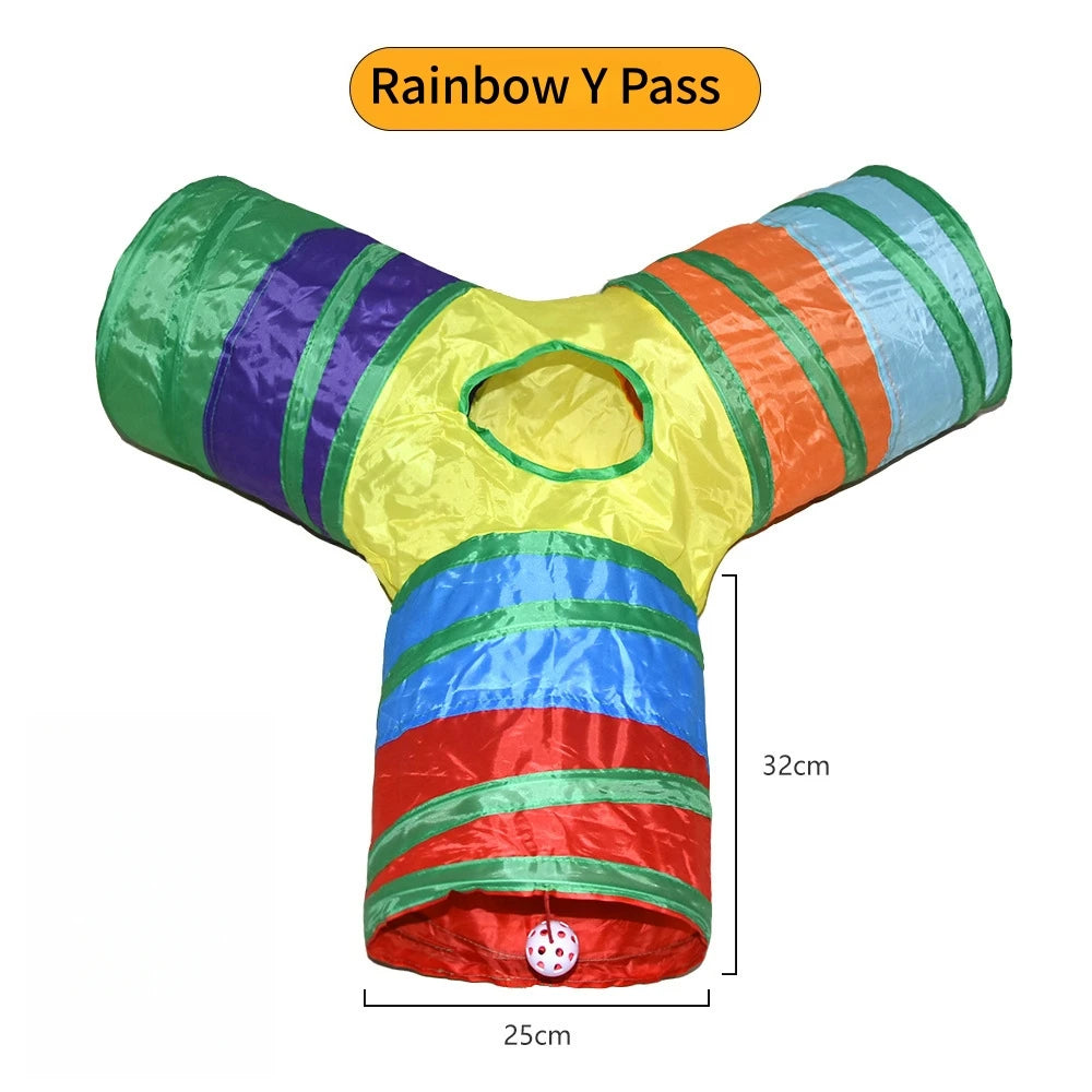 Foldable Cat Tunnel Play Tunnel Breathable Indoor Cat Toy