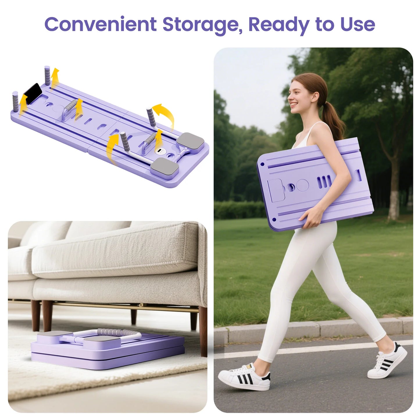 Ab Pilates Board With Resistance Bands For Home Office