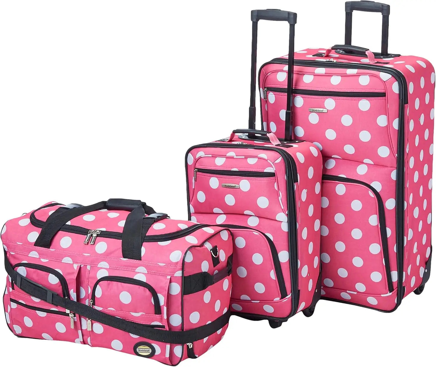 Caster 3-Piece Expandable Kids Luggage Set With Spinner Wheels
