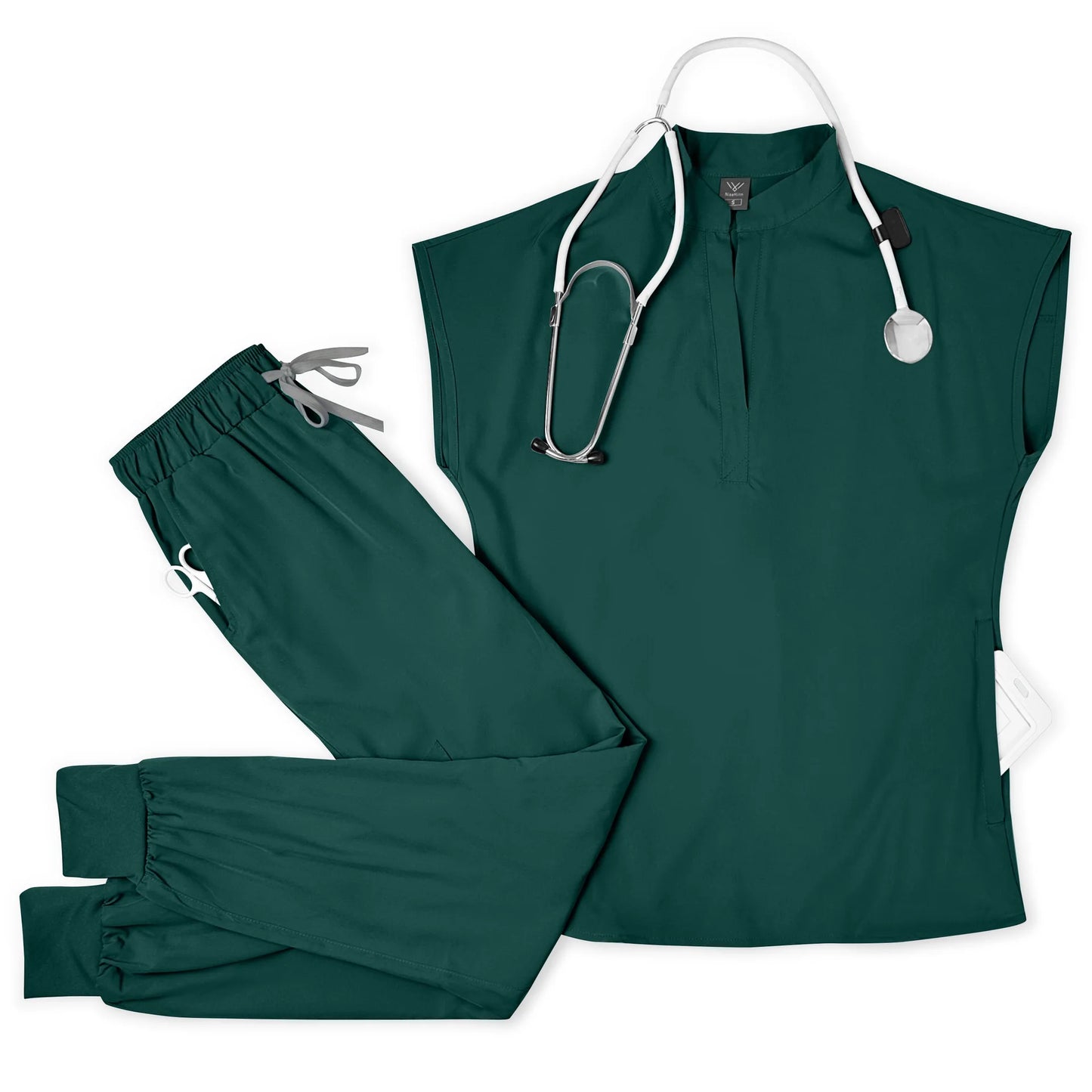 Medical Scrubs Set for Men Breathable Top and Pants