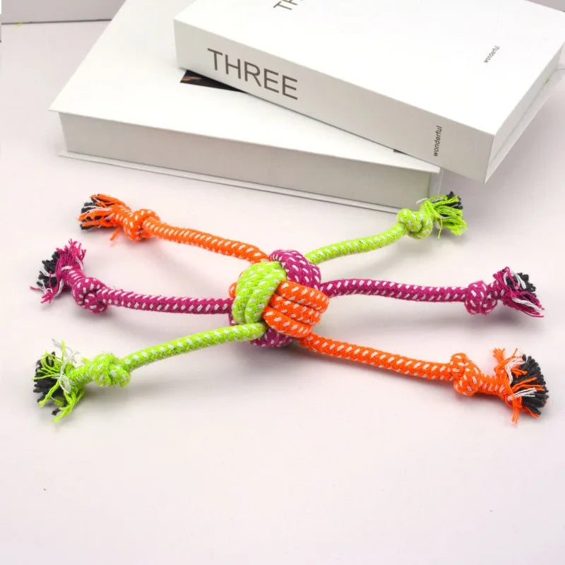 Durable Dog Rope Toy For Chewing And Training Bone Knot