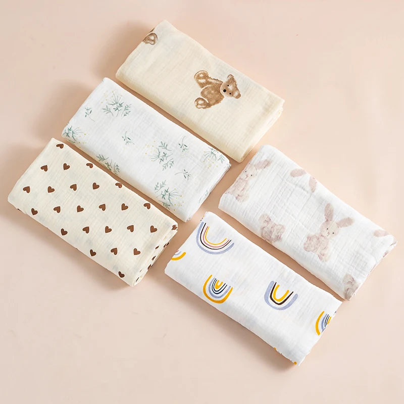 OIMG Baby Muslin Swaddle Blanket Cotton Receiving Blanket